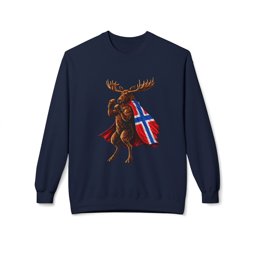 Nordic Knockout - Norwegian Moose Boxing Sweatshirt (Unisex)