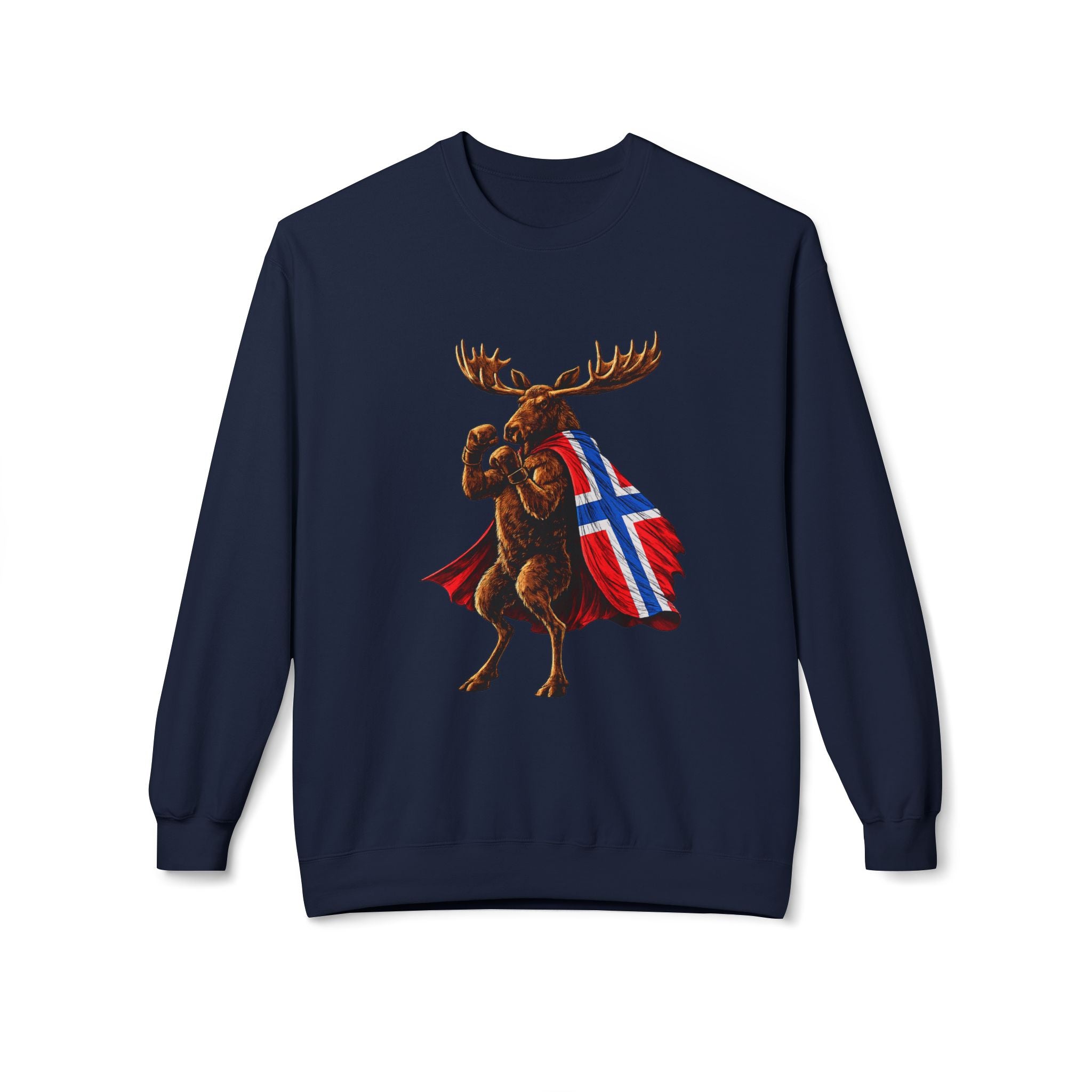 Nordic Knockout - Norwegian Moose Boxing Sweatshirt (Unisex)