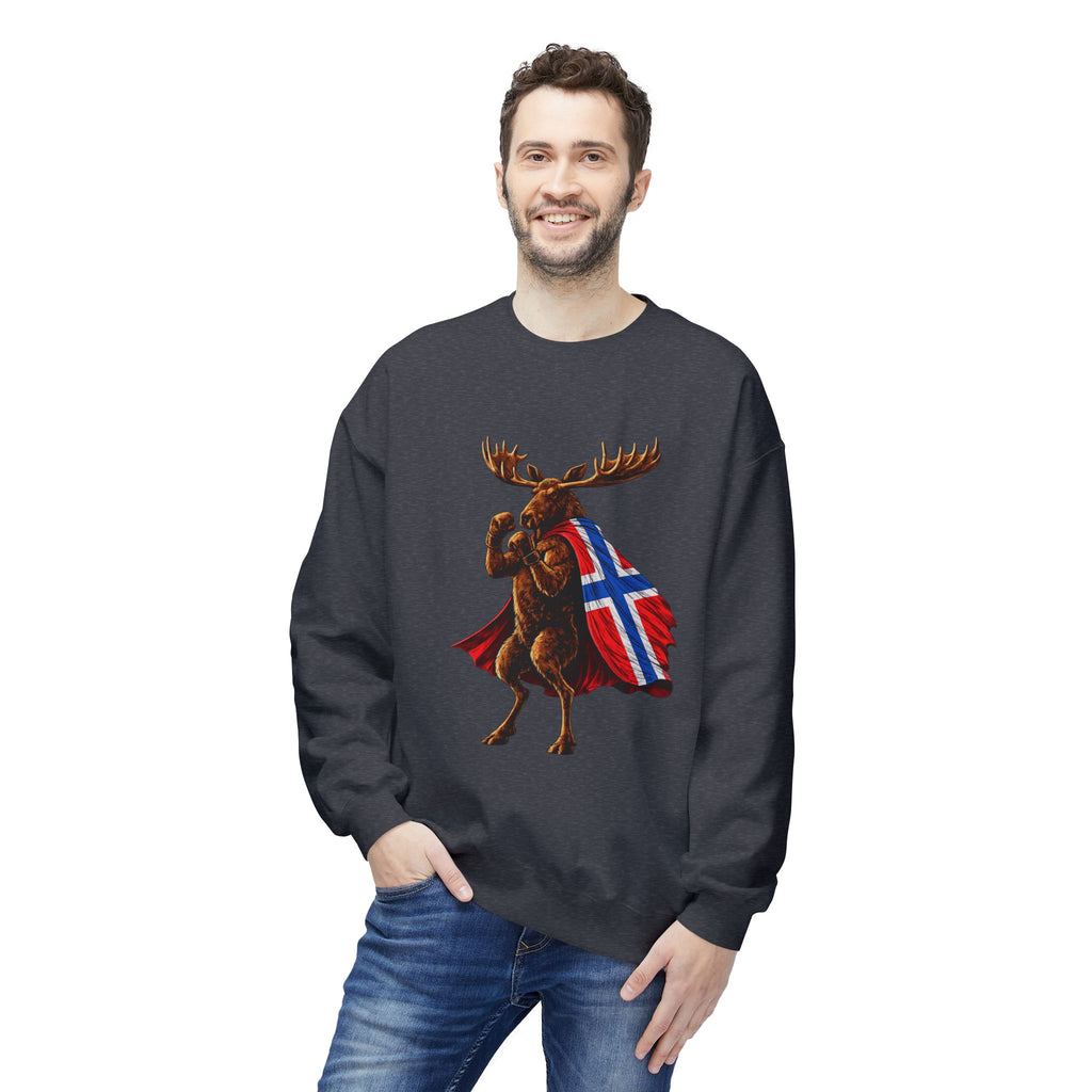 Nordic Knockout - Norwegian Moose Boxing Sweatshirt (Unisex)
