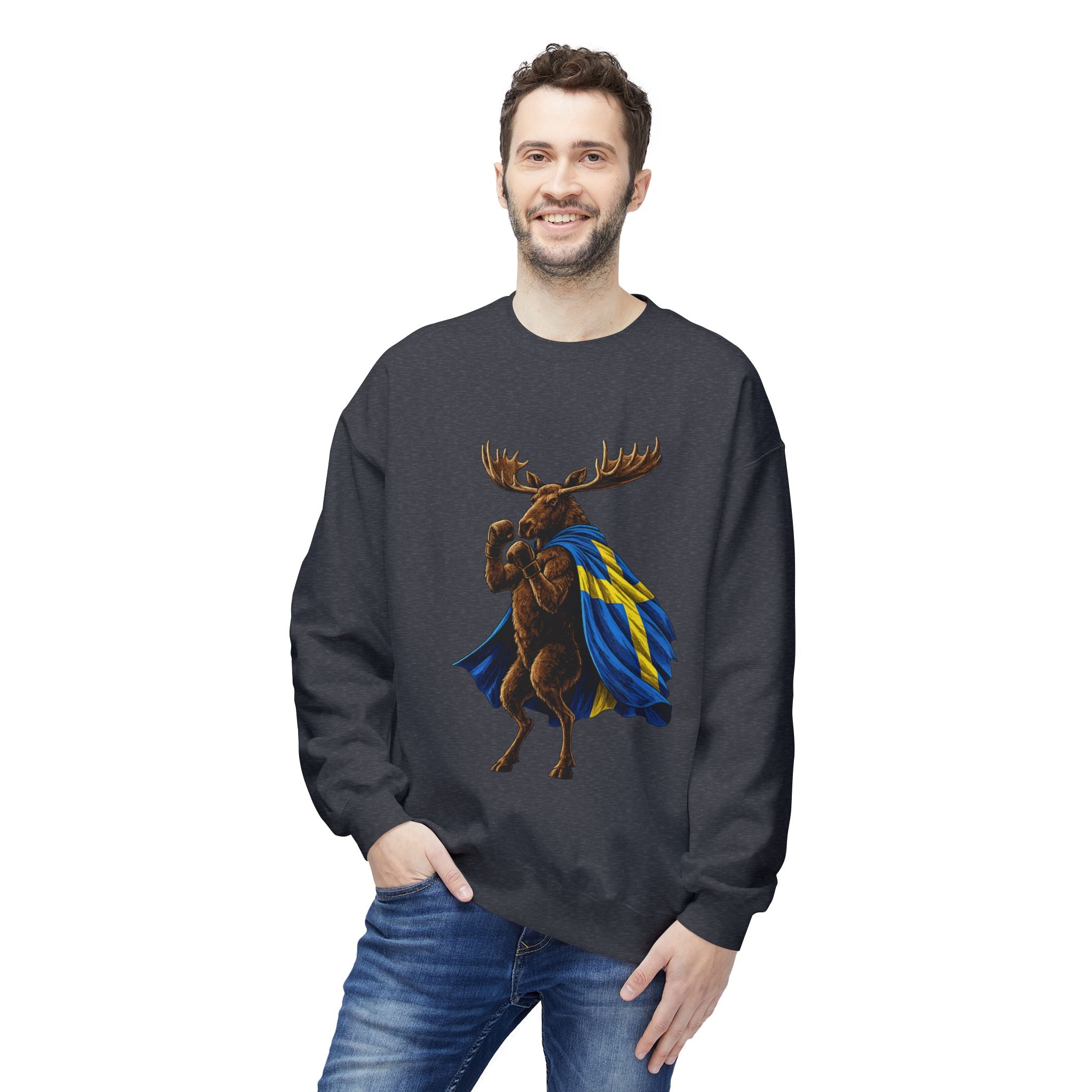 Nordic Knockout - Swedish Moose Boxing Sweatshirt (Unisex)