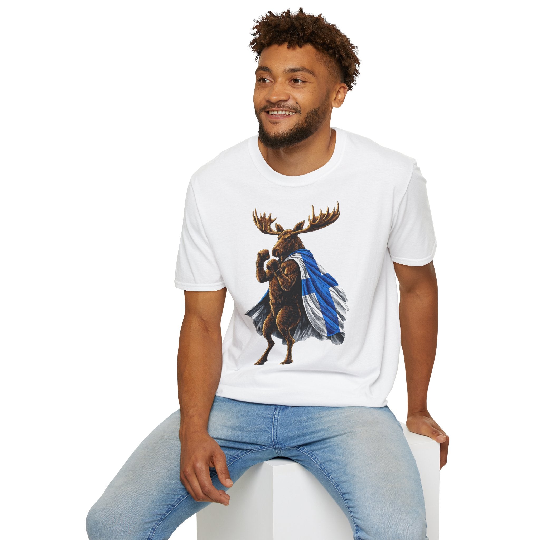 Nordic Knockout - Finnish Moose Boxing Tee (Unisex)