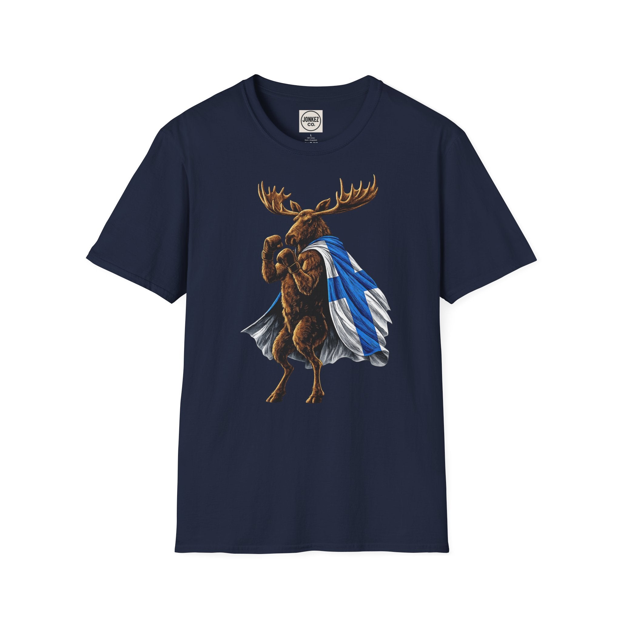 Nordic Knockout - Finnish Moose Boxing Tee (Unisex)