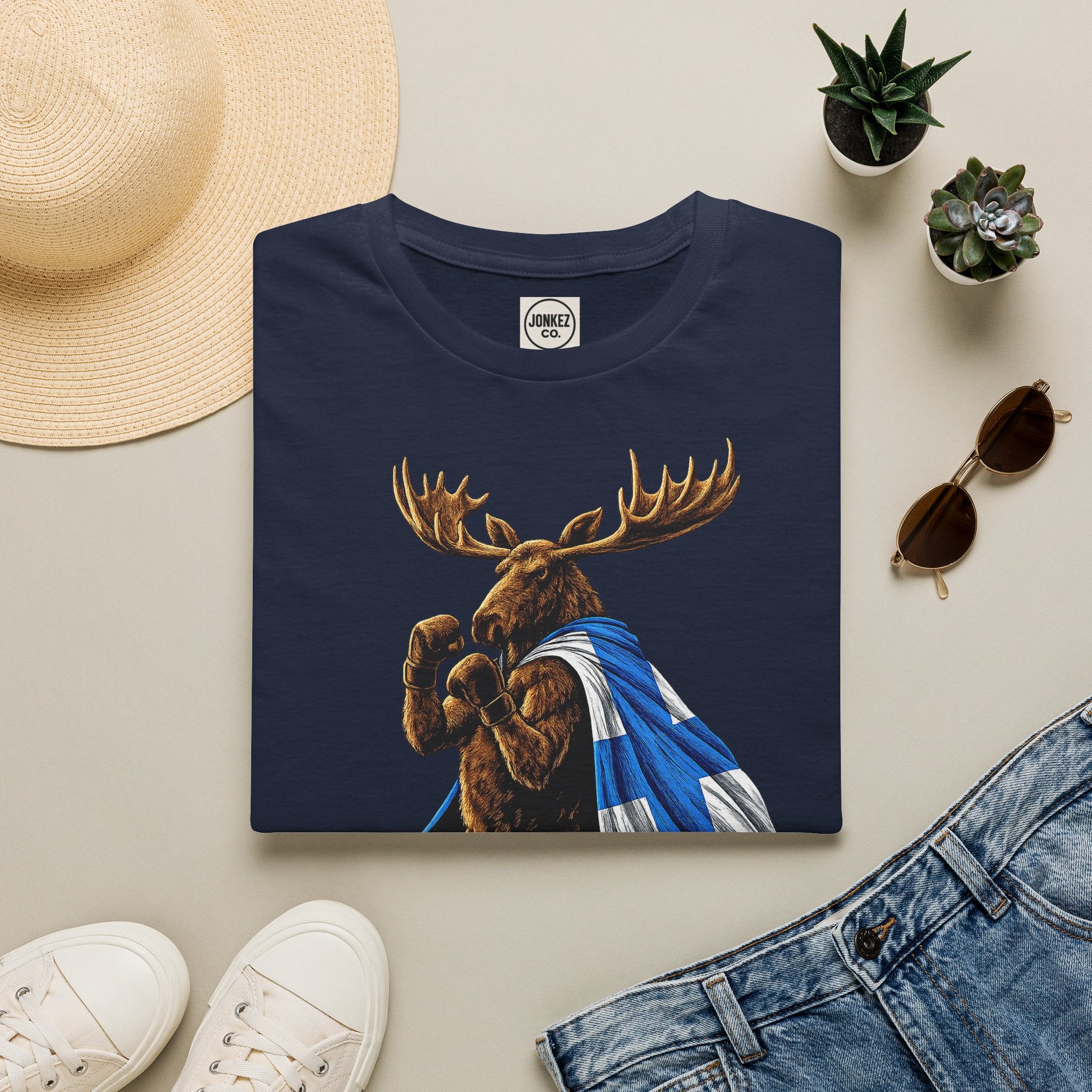 Nordic Knockout - Finnish Moose Boxing Tee (Unisex)