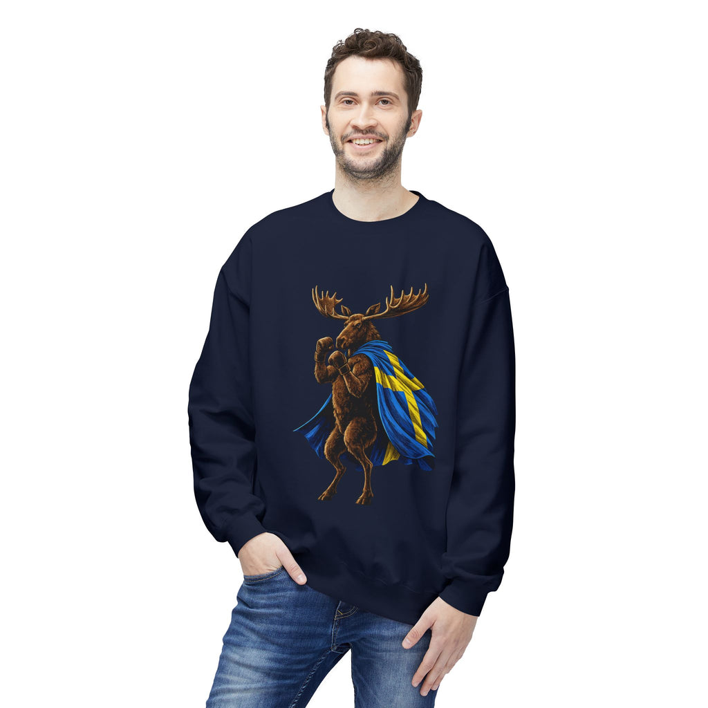 Nordic Knockout - Swedish Moose Boxing Sweatshirt (Unisex)