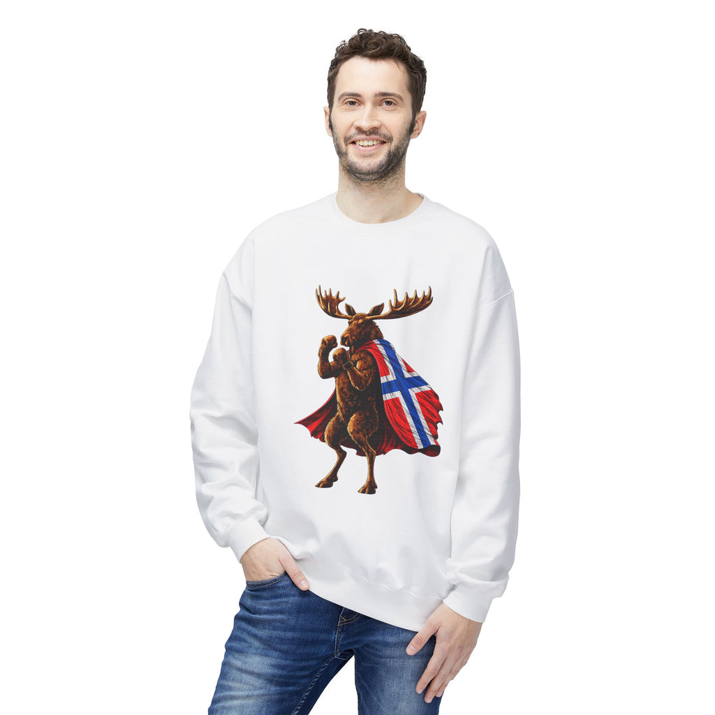 Nordic Knockout - Norwegian Moose Boxing Sweatshirt (Unisex)