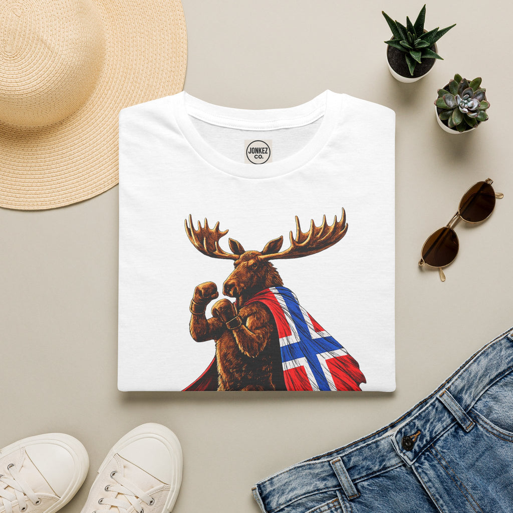 Nordic Knockout - Norwegian Moose Boxing Tee (Unisex)
