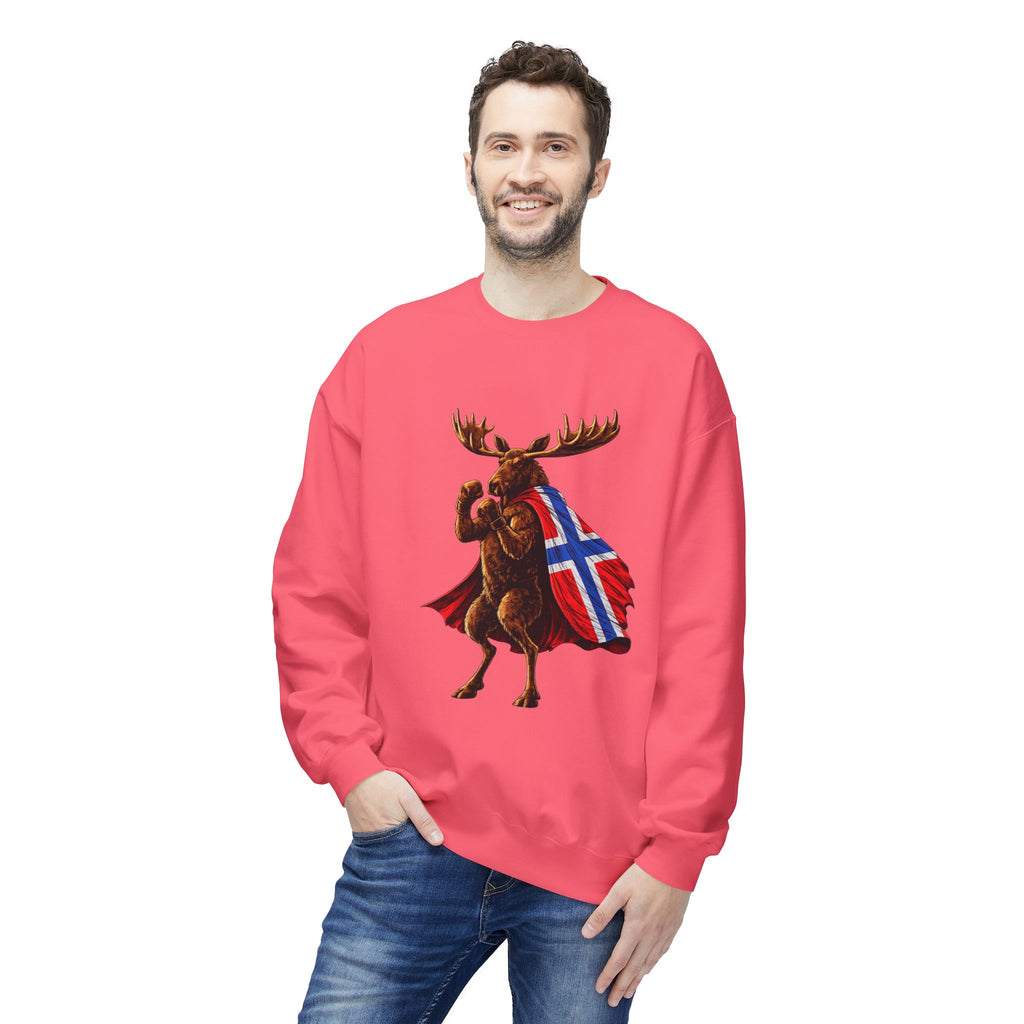 Nordic Knockout - Norwegian Moose Boxing Sweatshirt (Unisex)
