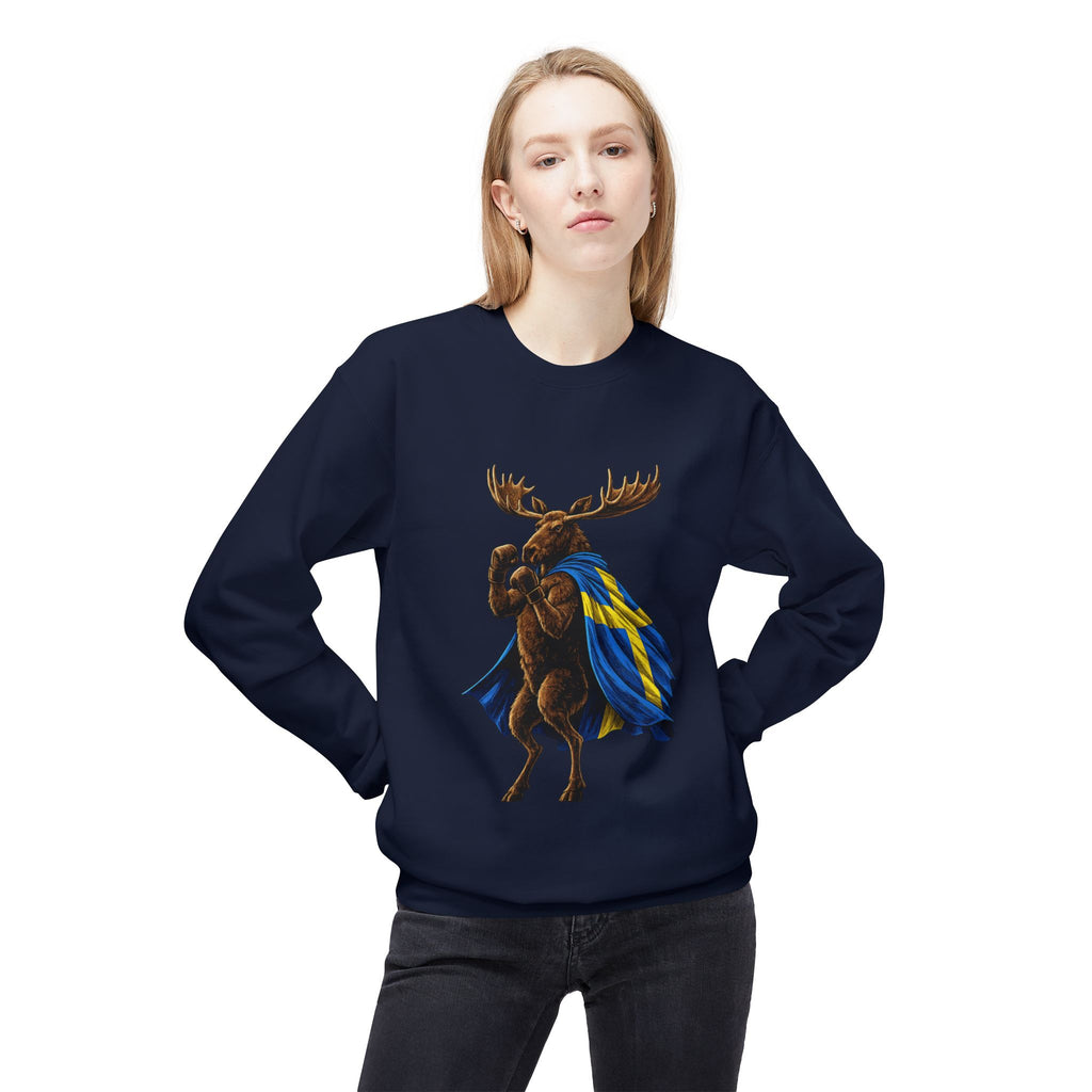 Nordic Knockout - Swedish Moose Boxing Sweatshirt (Unisex)