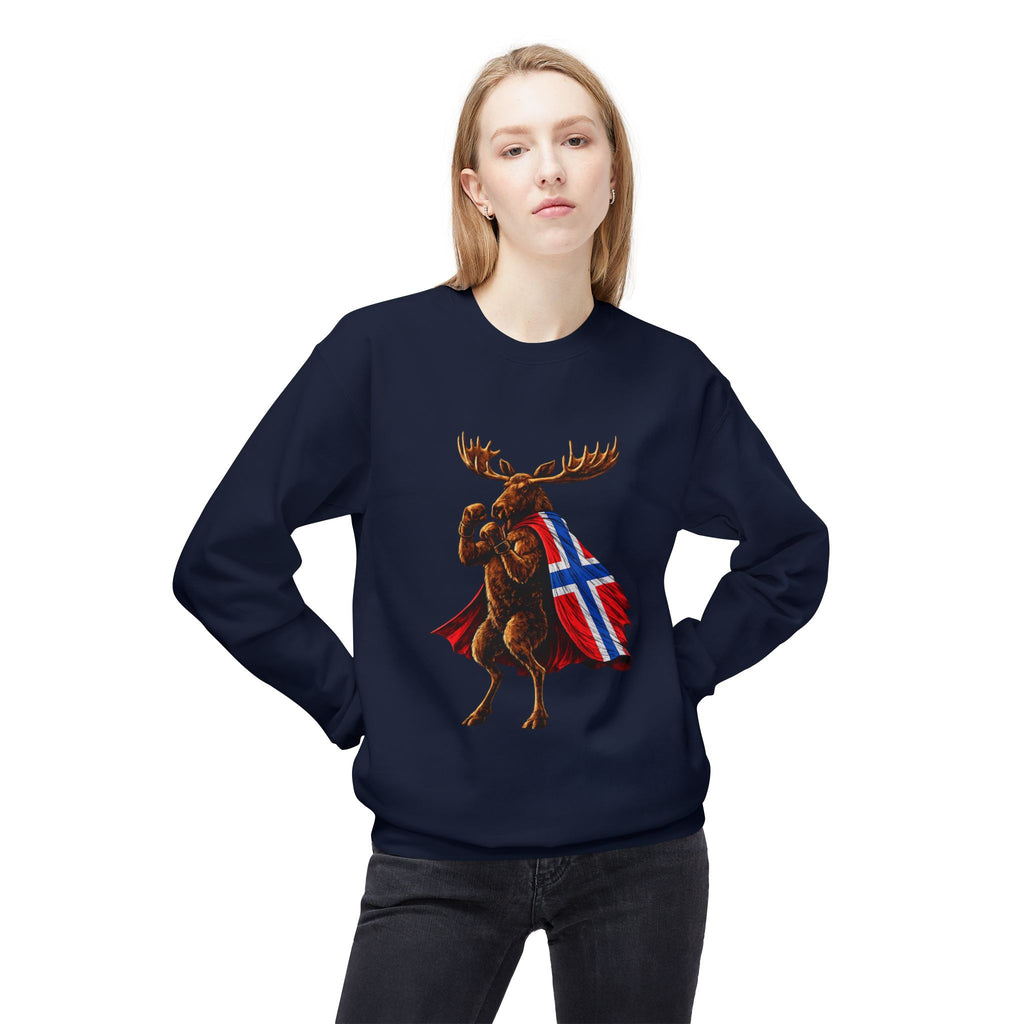 Nordic Knockout - Norwegian Moose Boxing Sweatshirt (Unisex)