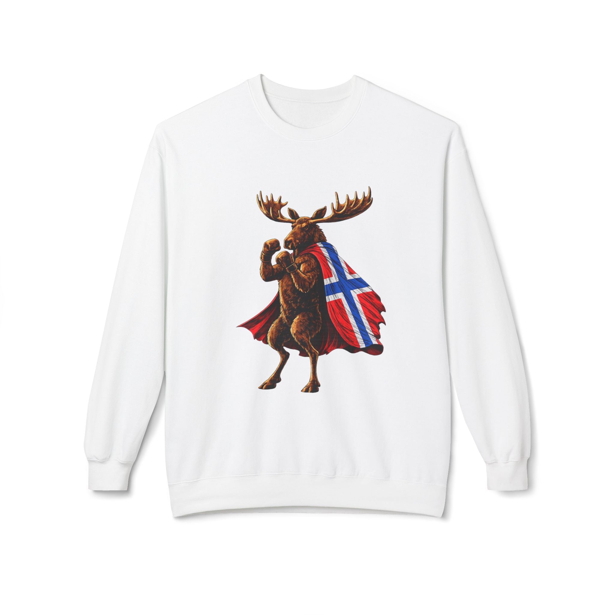 Nordic Knockout - Norwegian Moose Boxing Sweatshirt (Unisex)