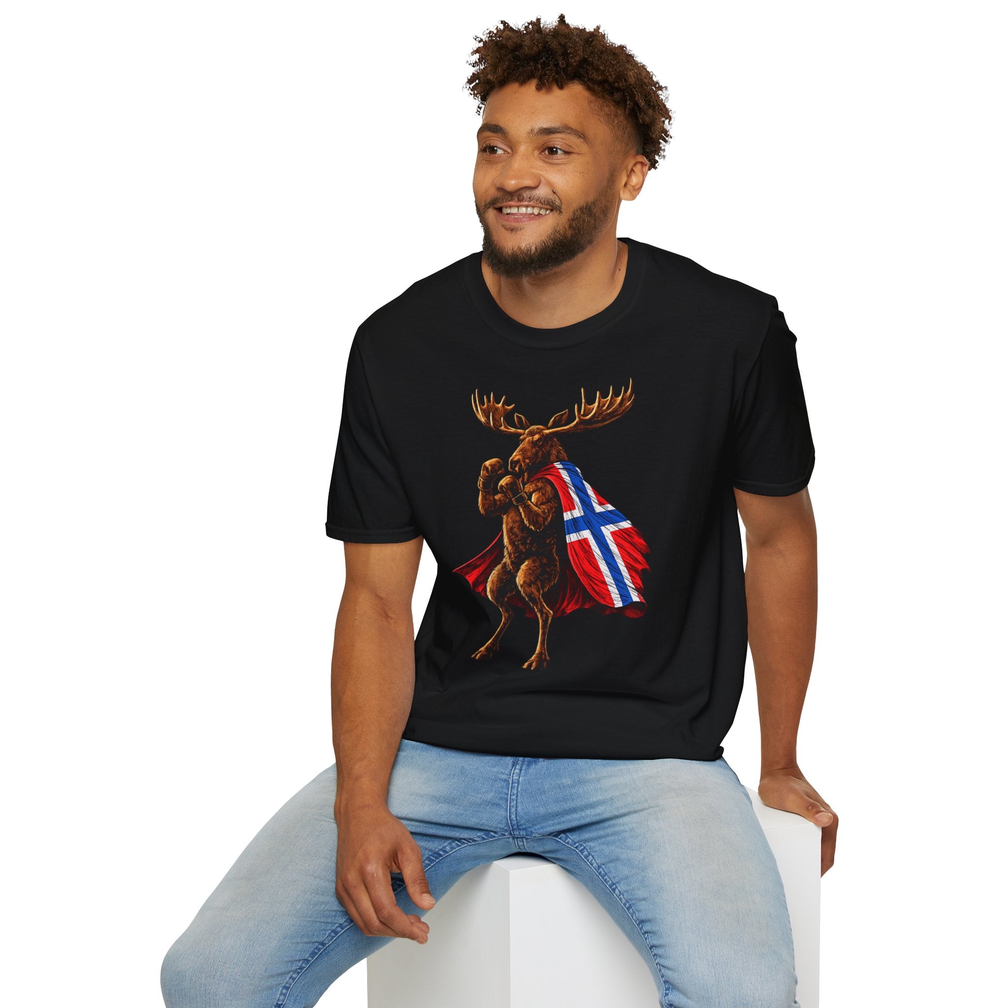 Nordic Knockout - Norwegian Moose Boxing Tee (Unisex)