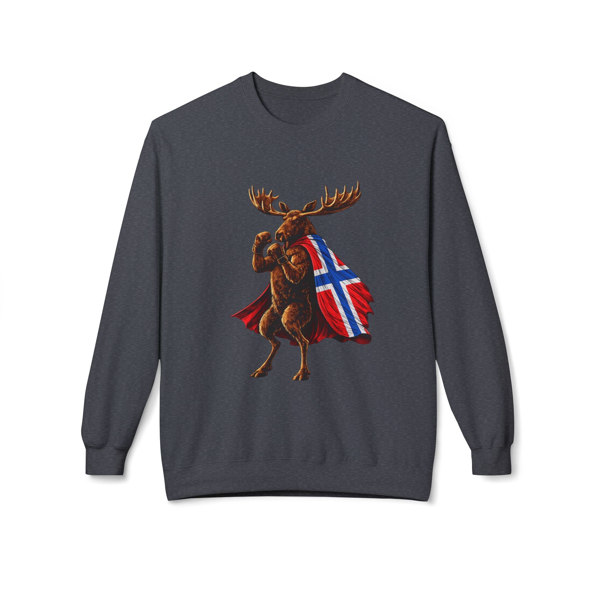 Nordic Knockout - Norwegian Moose Boxing Sweatshirt (Unisex)