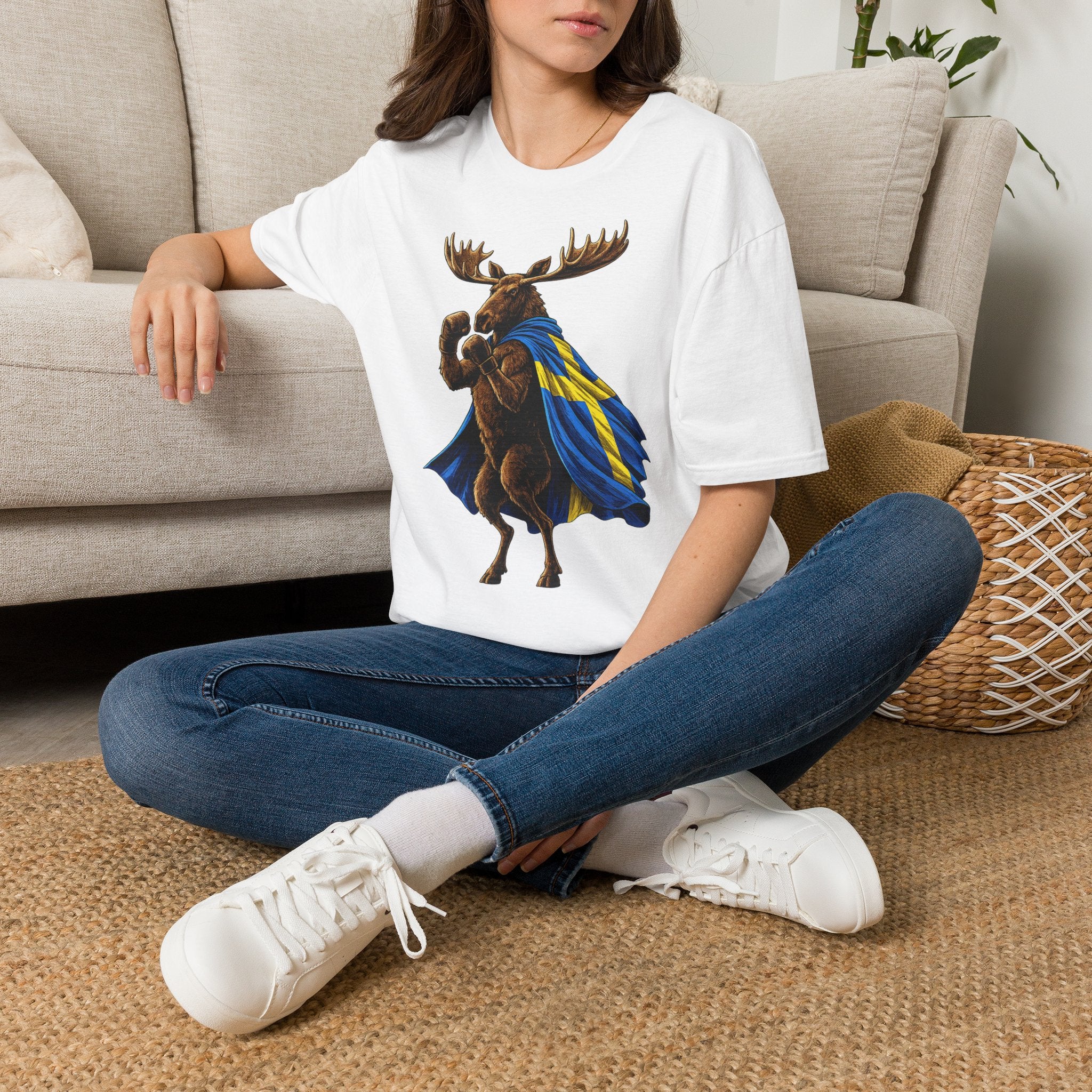 Nordic Knockout - Swedish Moose Boxing Tee (Unisex)