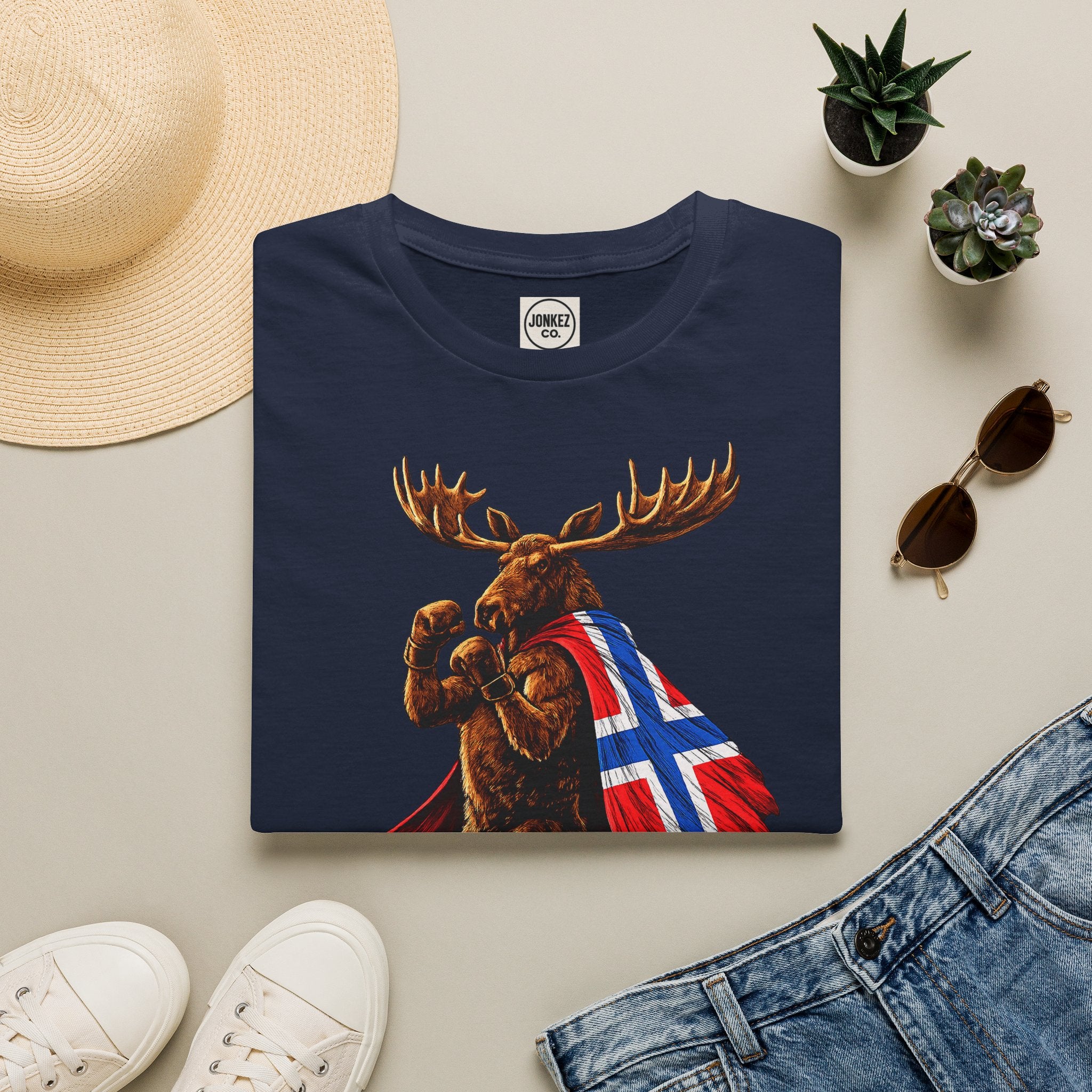Nordic Knockout - Norwegian Moose Boxing Tee (Unisex)