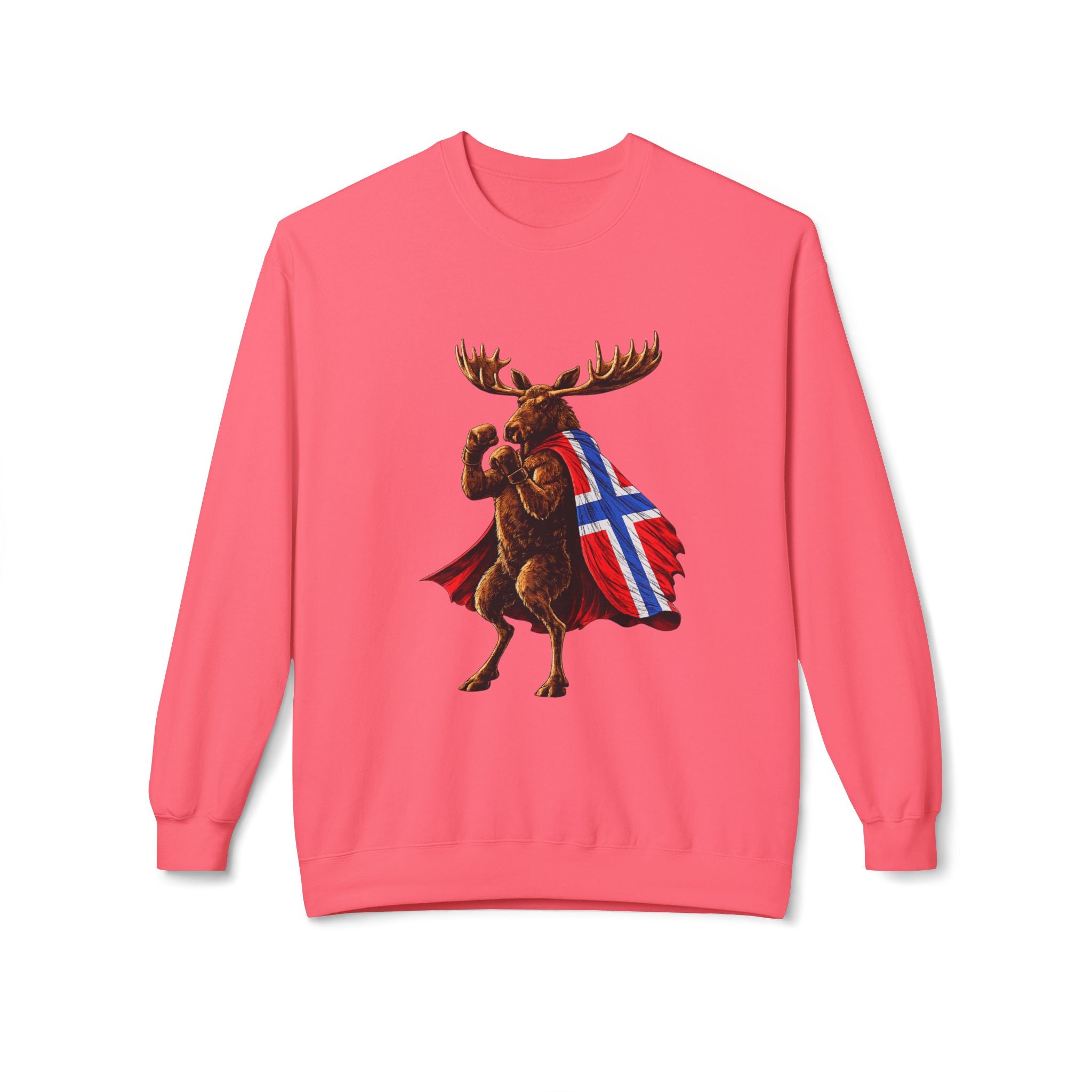 Nordic Knockout - Norwegian Moose Boxing Sweatshirt (Unisex)