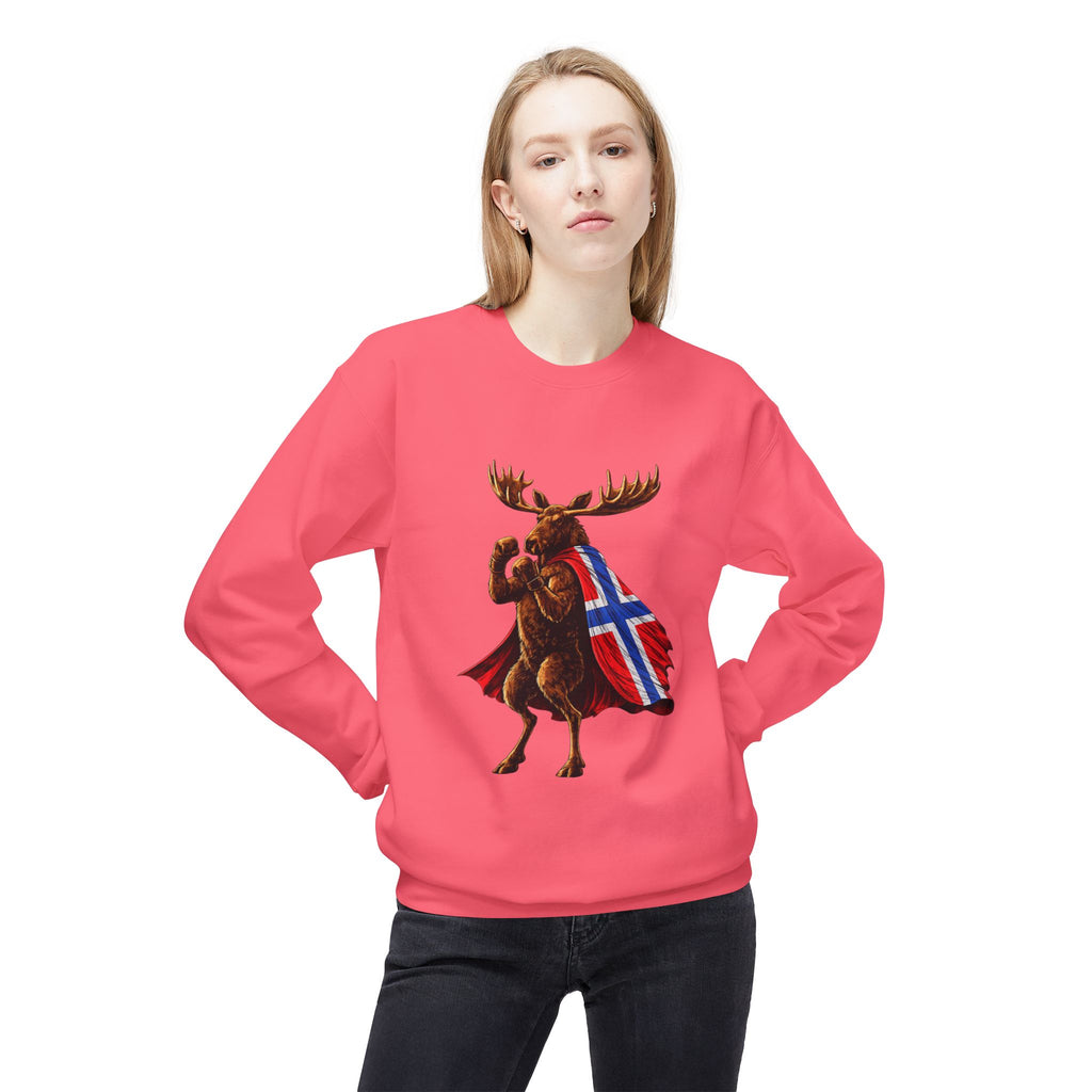 Nordic Knockout - Norwegian Moose Boxing Sweatshirt (Unisex)