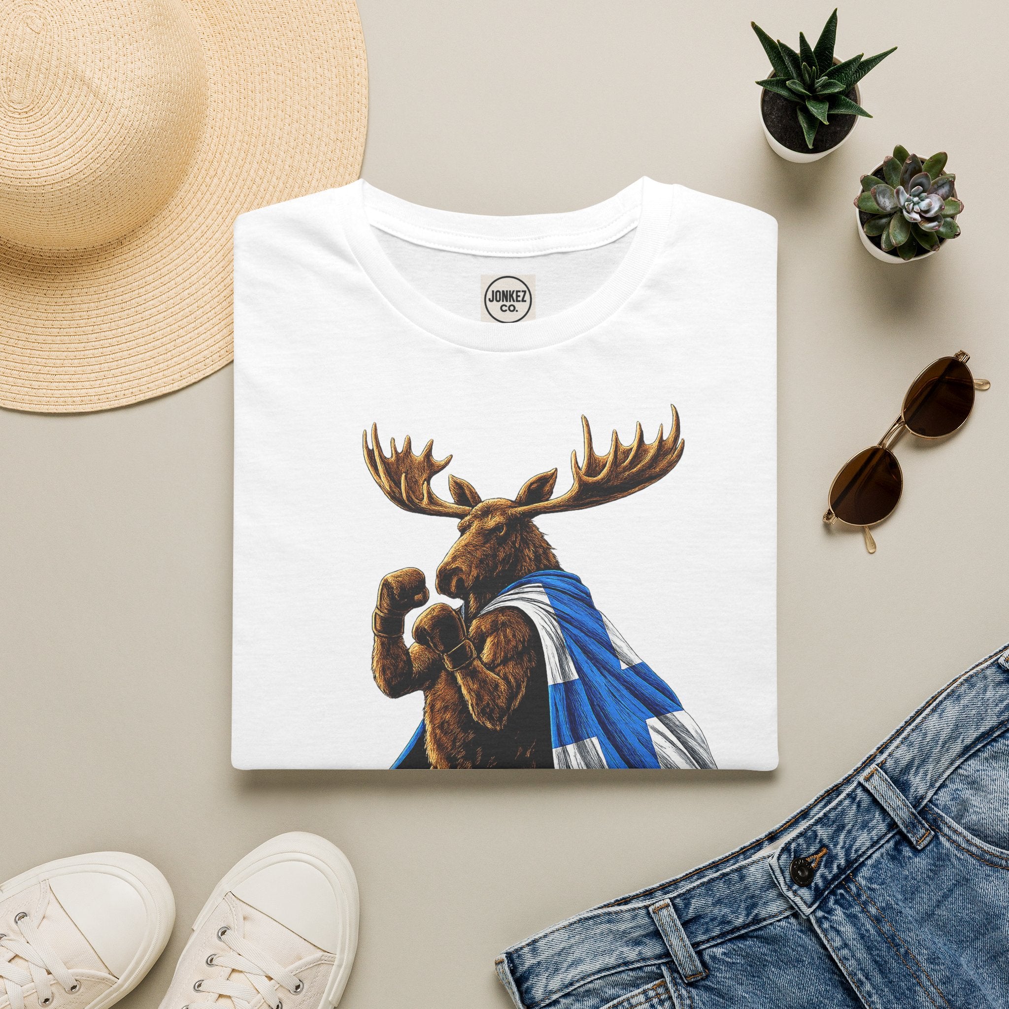 Nordic Knockout - Finnish Moose Boxing Tee (Unisex)