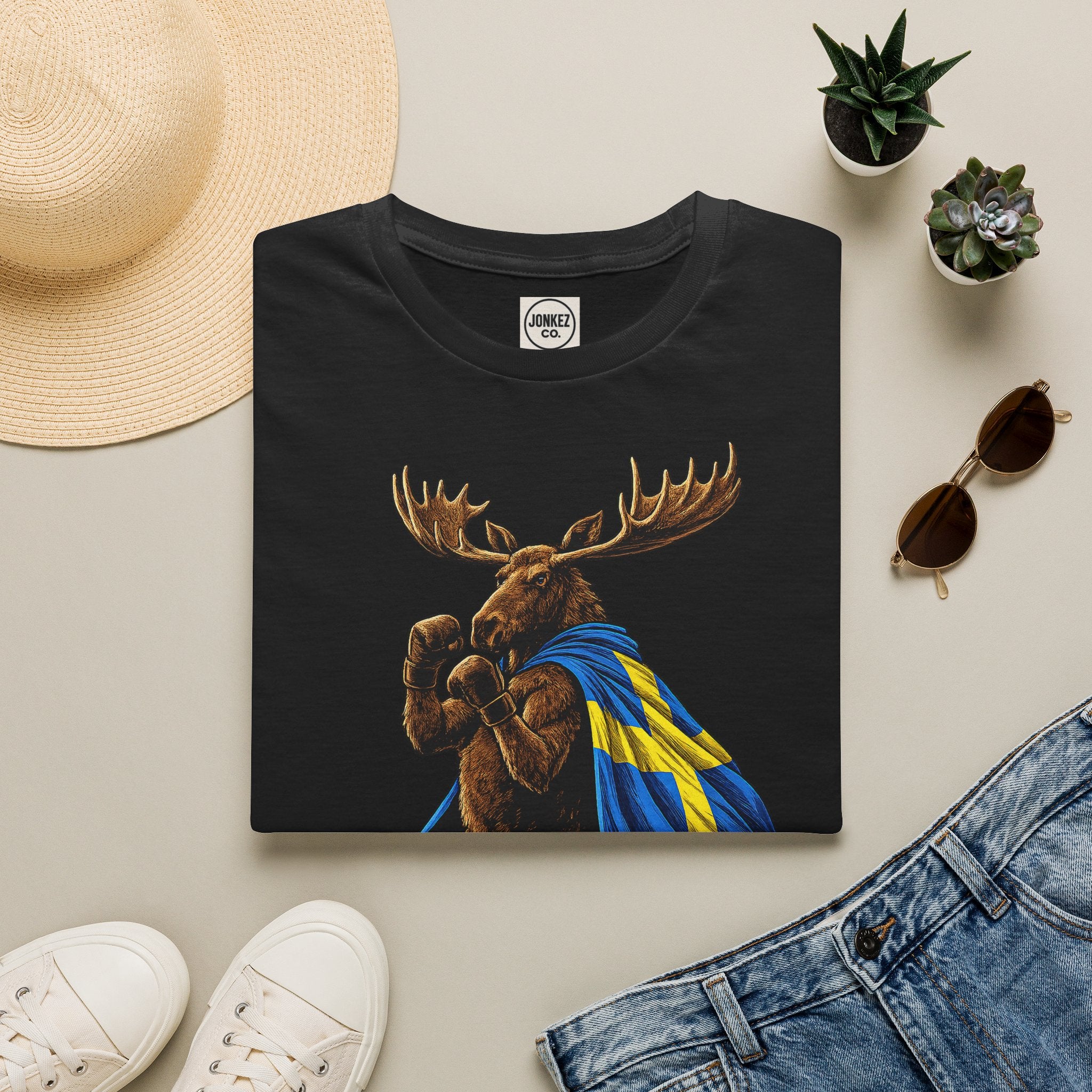 Nordic Knockout - Swedish Moose Boxing Tee (Unisex)
